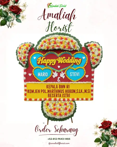 Papan Bunga Pernikahan Parahu
